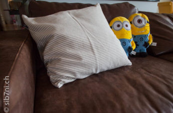 Sofa Kissen neben Minions